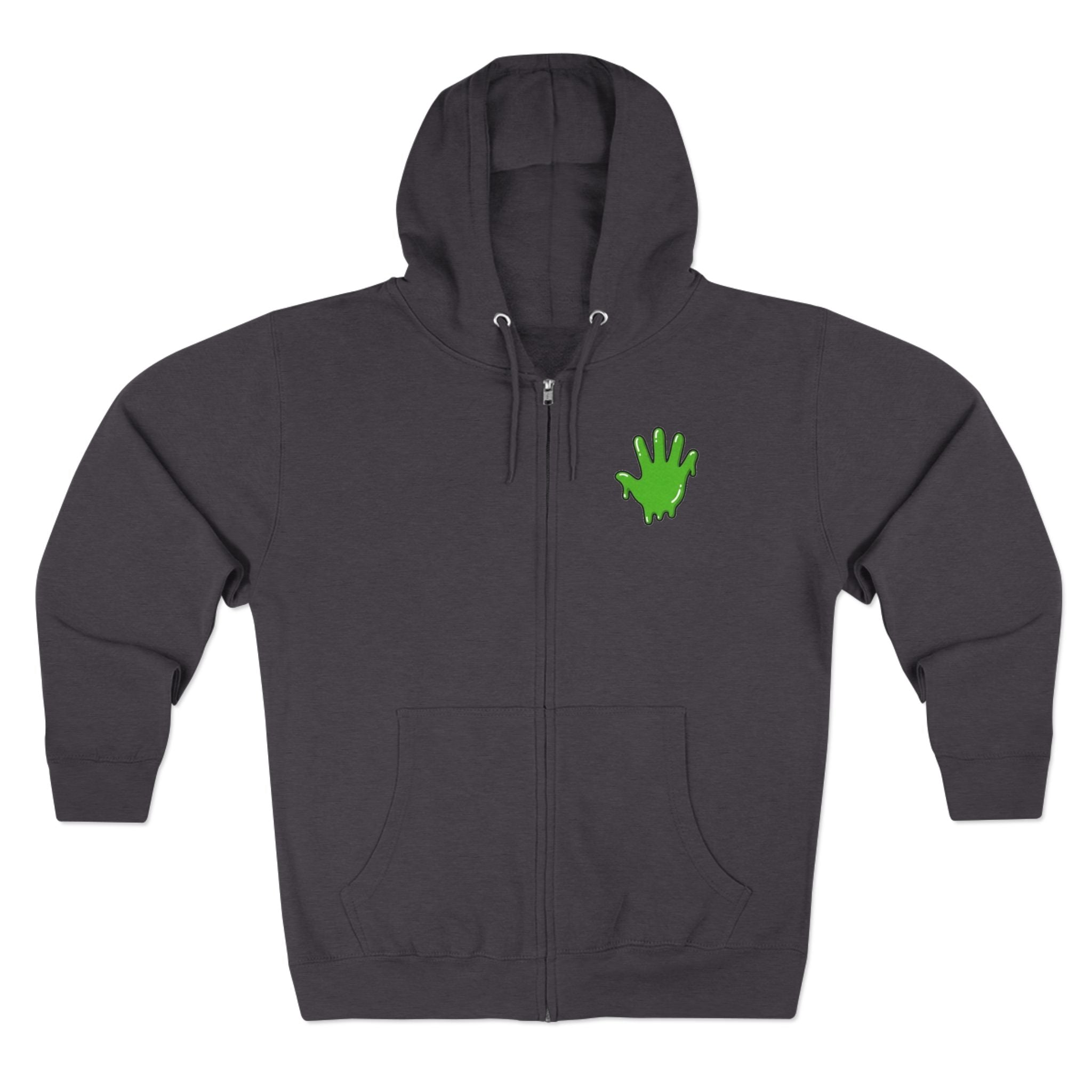 The Slime Shop Zip Hoodie — Heather / Green Slime In 5