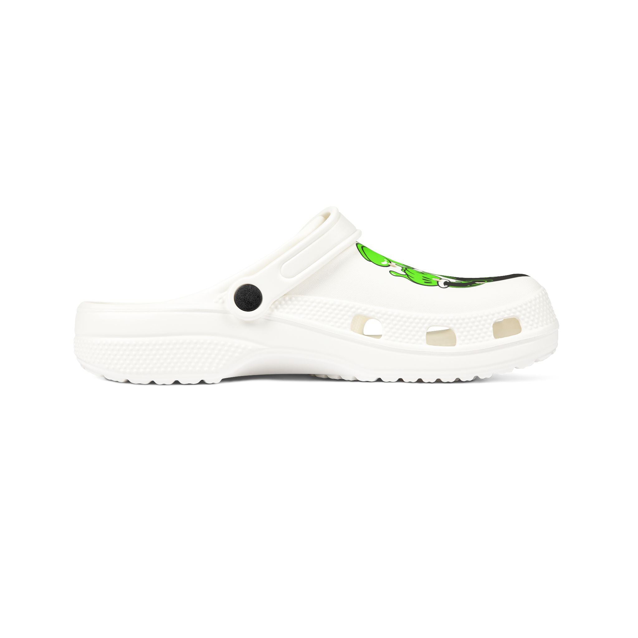 The Slime Shop EVA Foam Clogs — White / Green Slime In 5