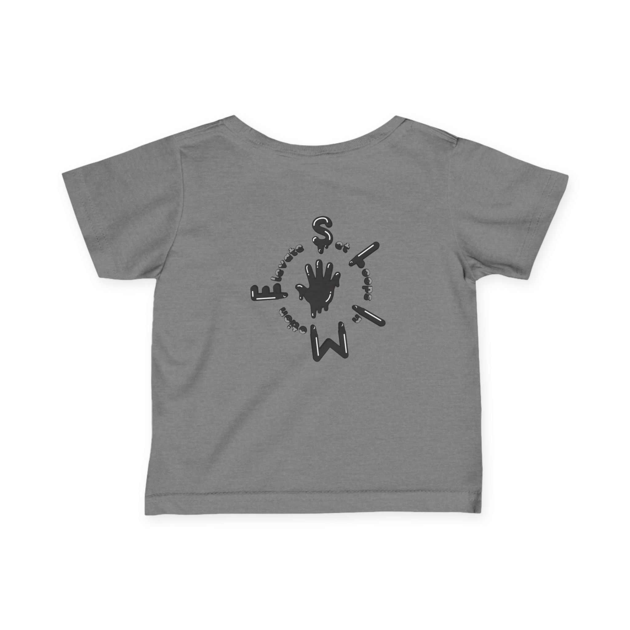 The Slime Shop Infant Fine Jersey Tee — Charcoal / Black Slime Sircle