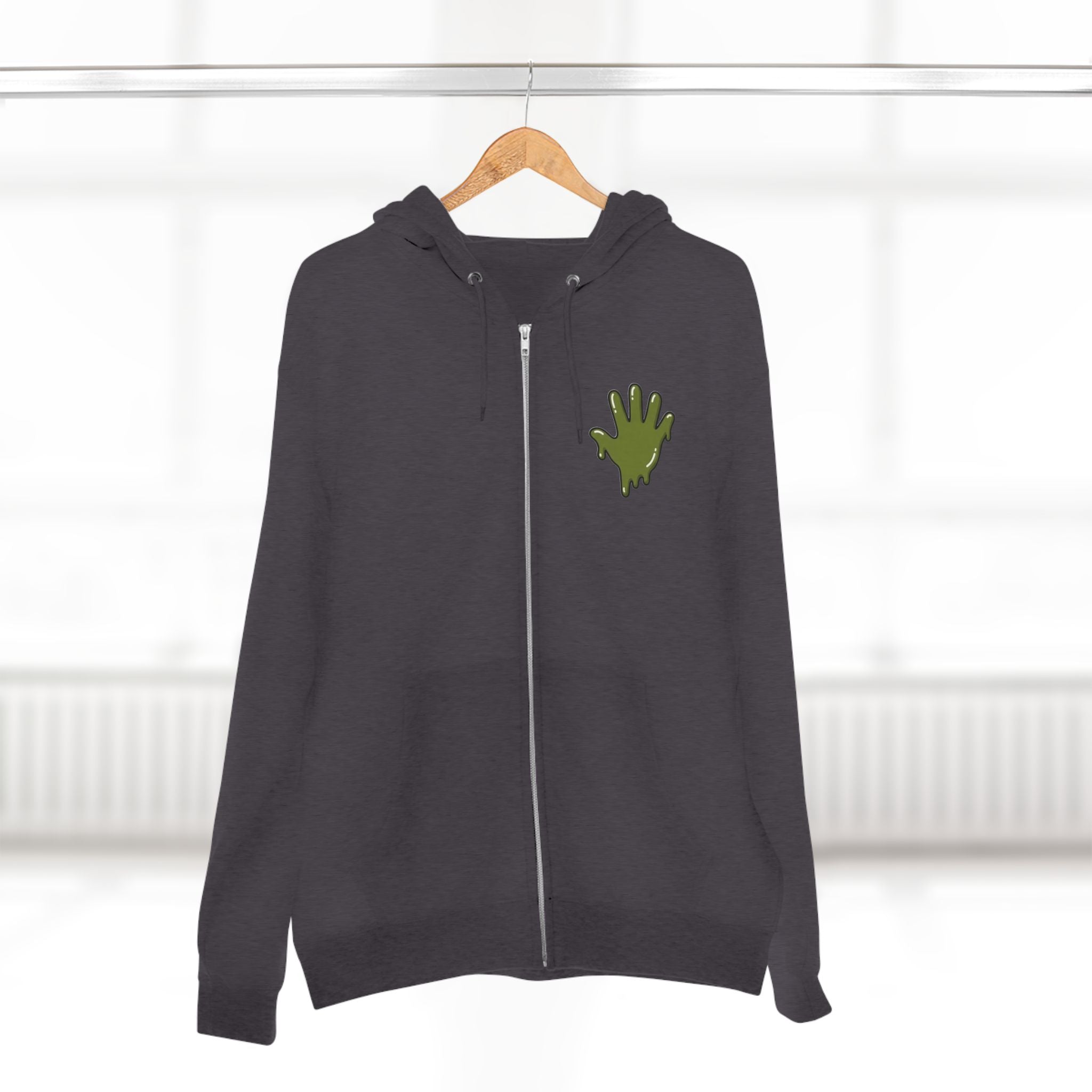 The Slime Shop Zip Hoodie — Heather / Olive Slime In 5