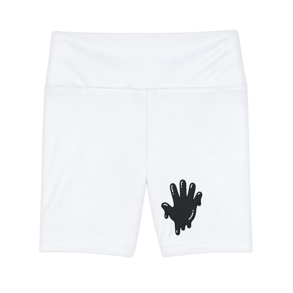 The Slime Shop Women's Workout Shorts — White / Black Slime In 5