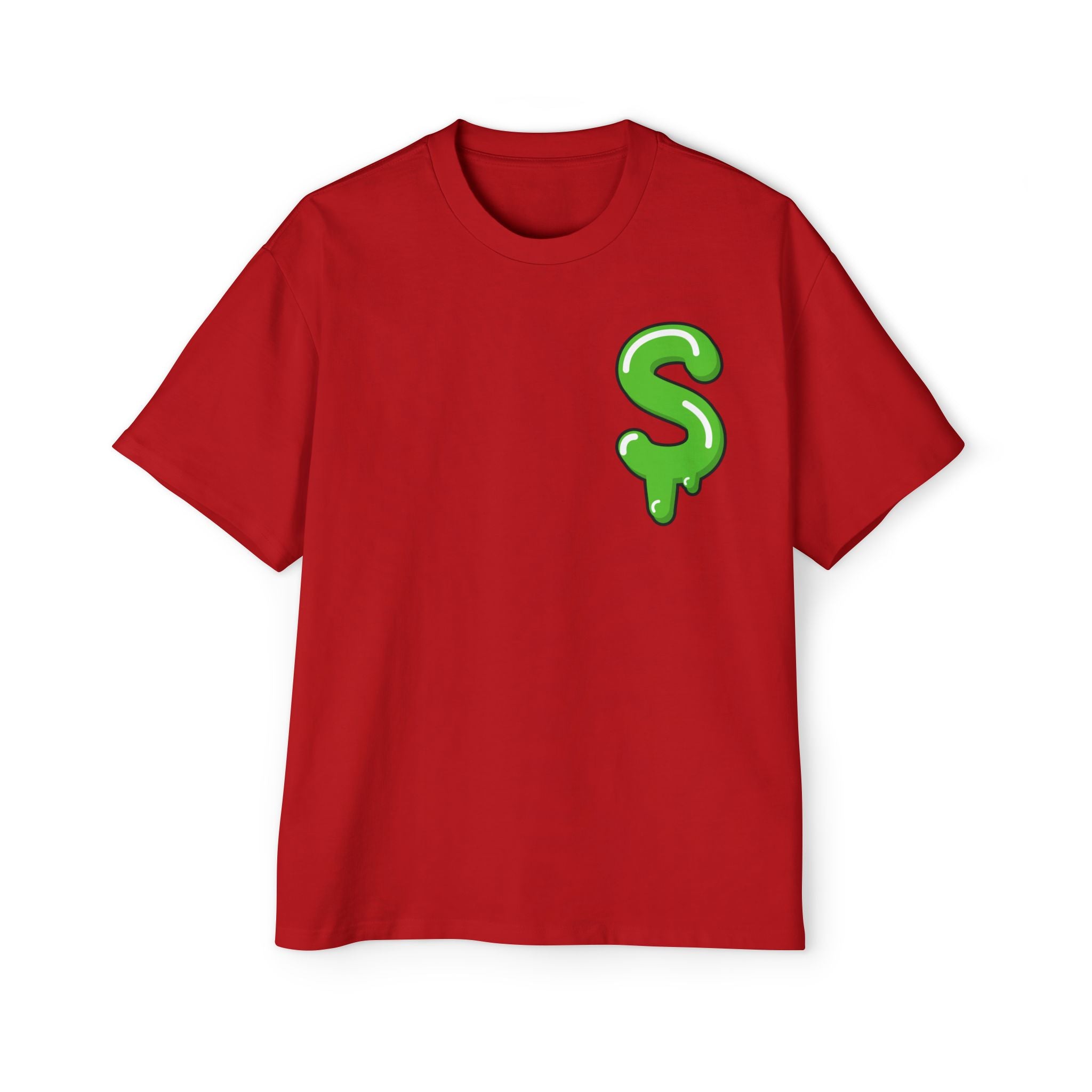 The Slime Shop Heavy Oversized Tee — Black / Green Slime Sircle