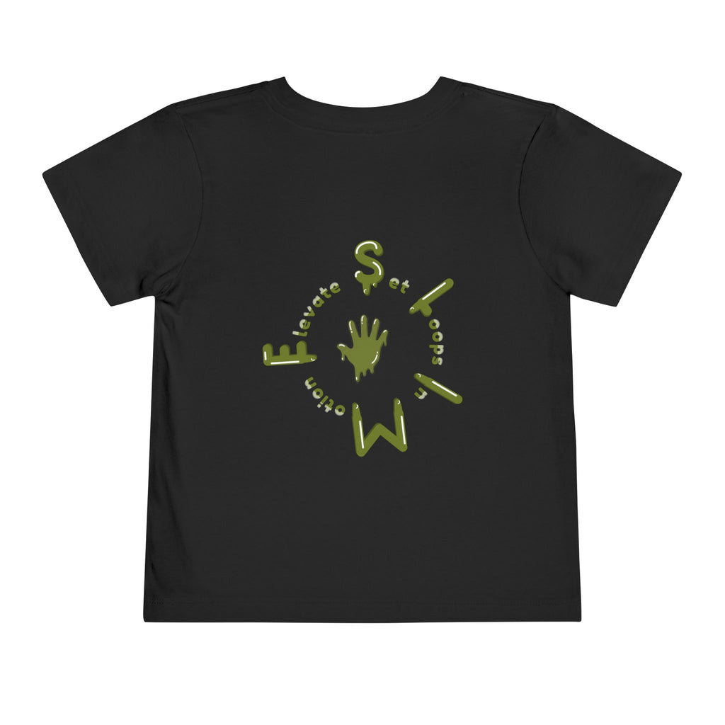 The Slime Shop Toddler Tee — Charcoal / Army Green Slime Sircle