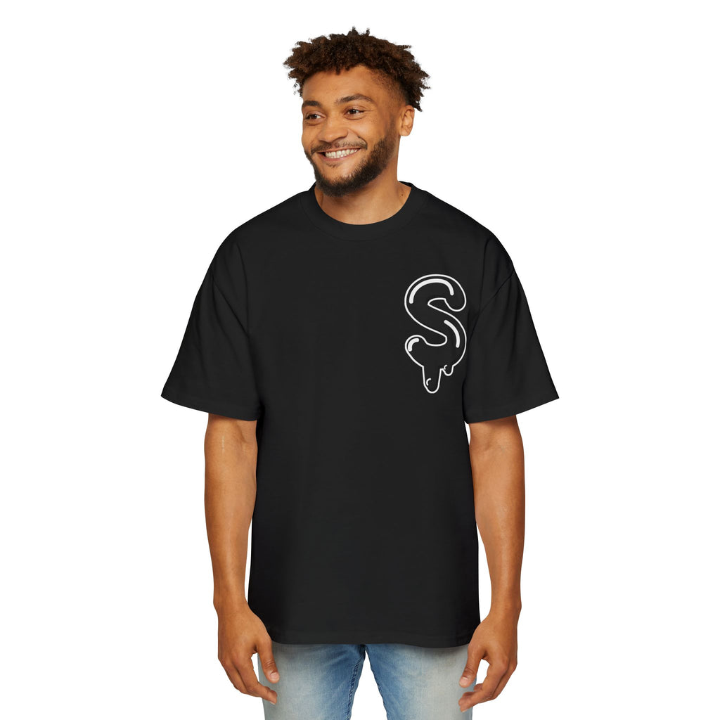 Men's Black Slime Sircle Heavy Oversized Tee