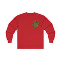 The Slime Shop Ultra Cotton Long-Sleeve — White / Olive Slime In 5