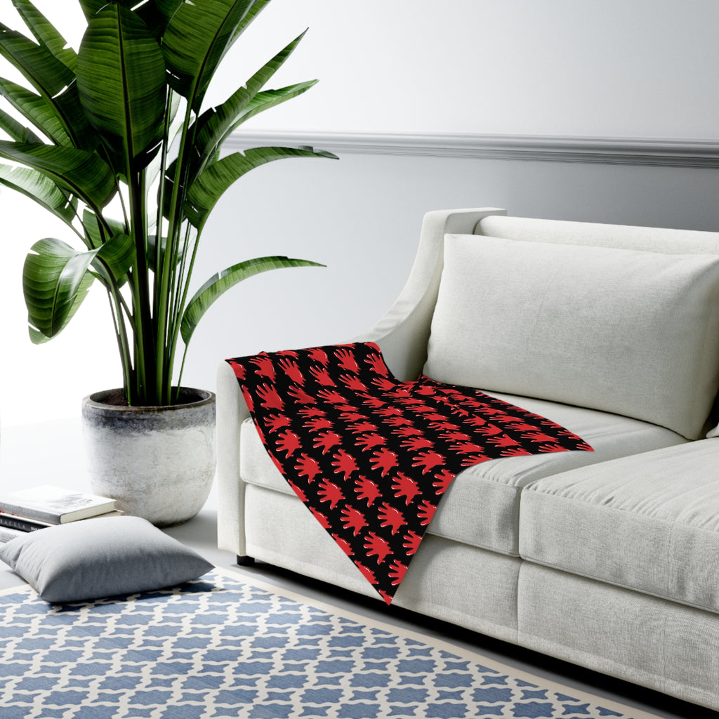 The Slime Shop Baby Swaddle Blanket — Black / Red Slime In 5