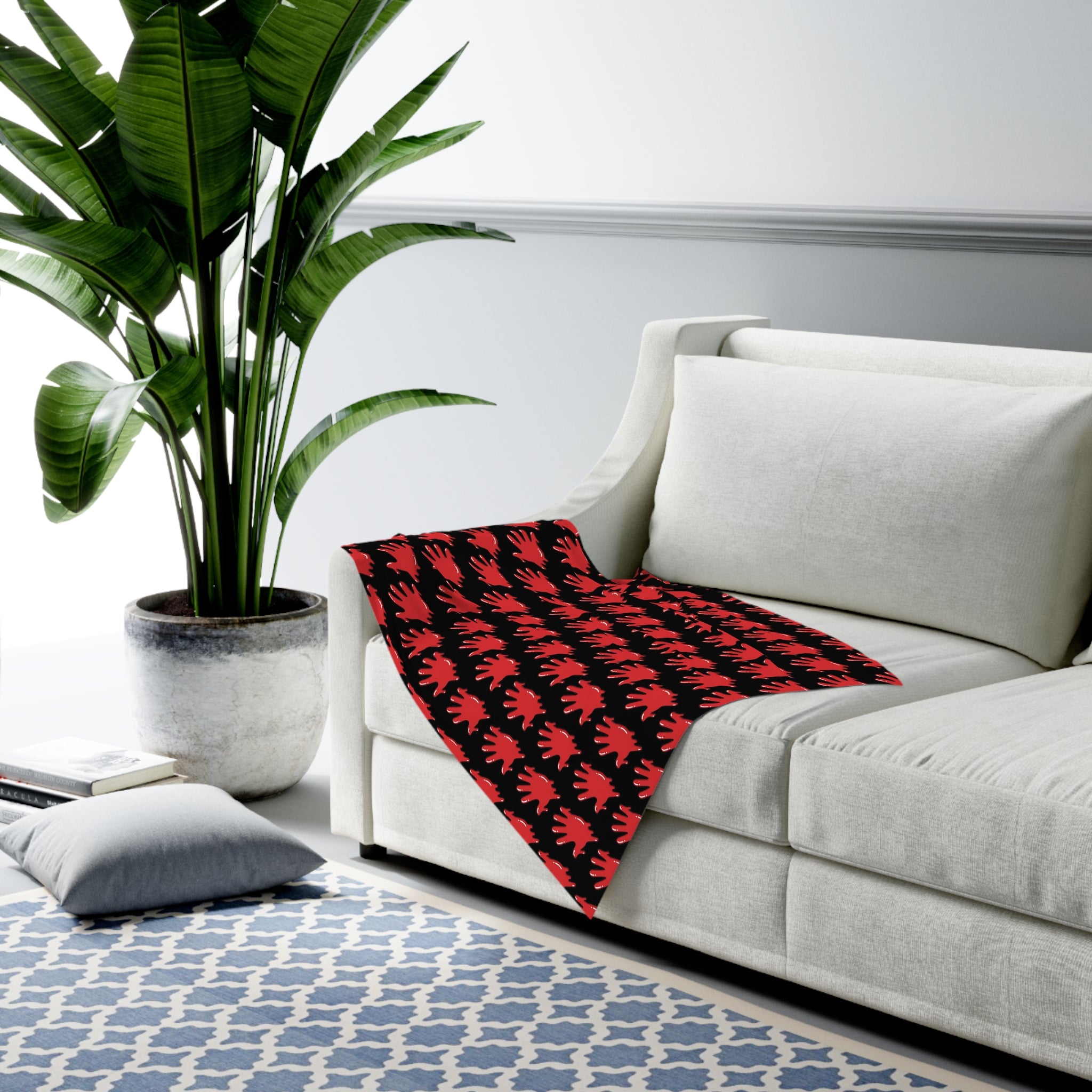 The Slime Shop Baby Swaddle Blanket — Black / Red Slime In 5