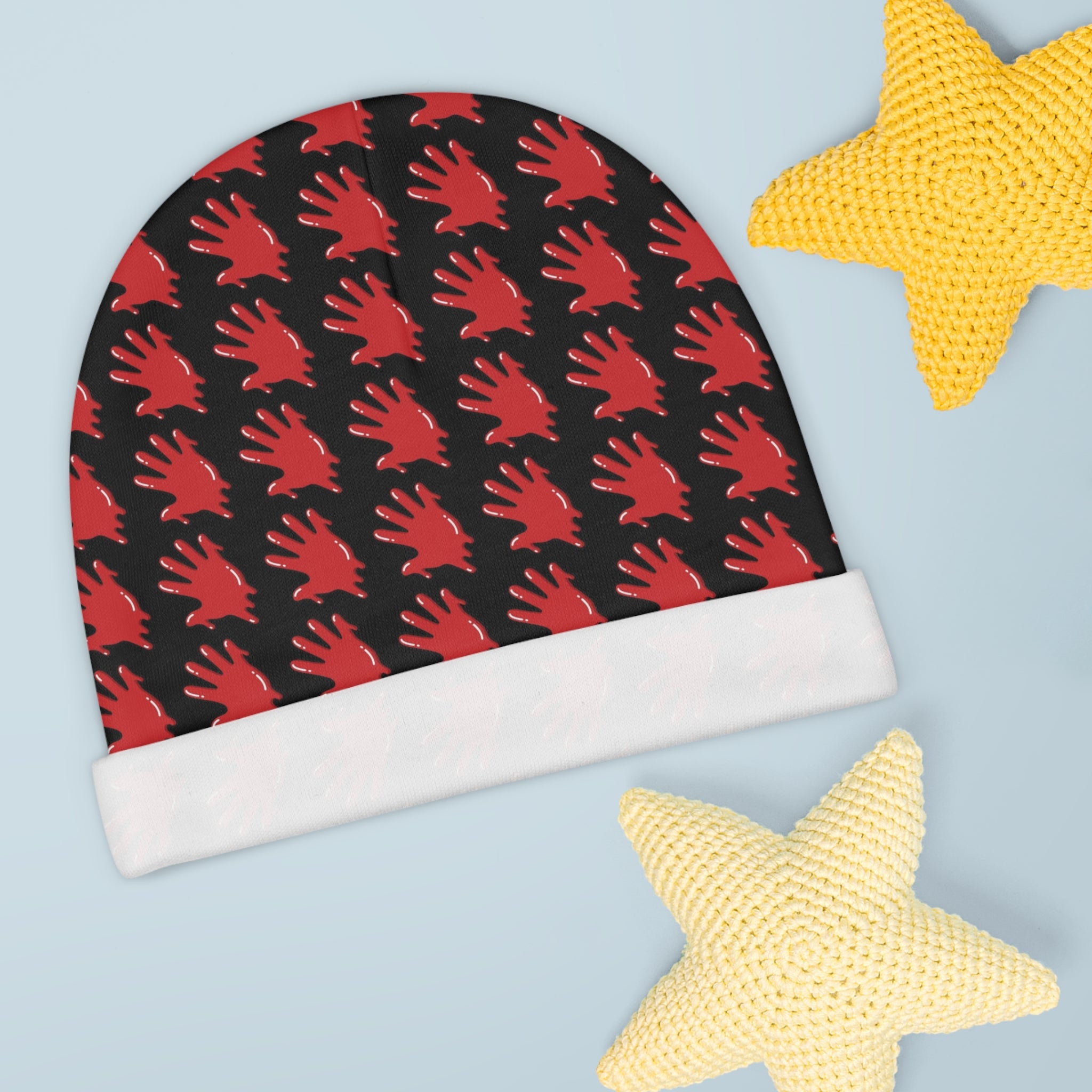 The Slime Shop Baby Beanie — Black / Red Slime In 5