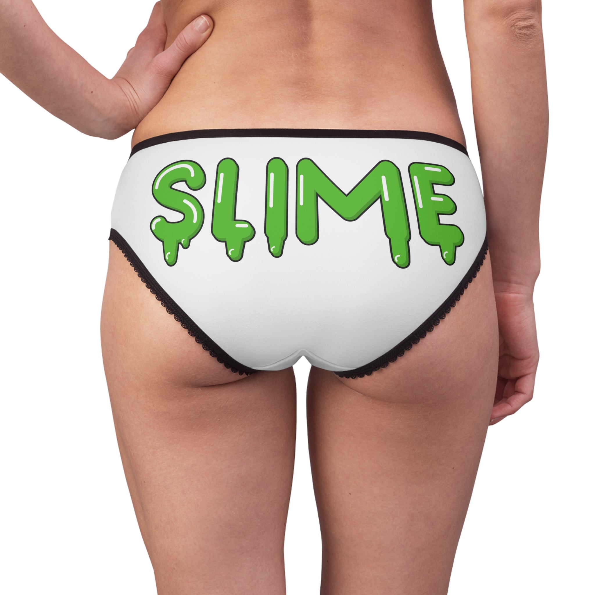 The Slime Shop Women's Briefs — White / Green Slime In 5