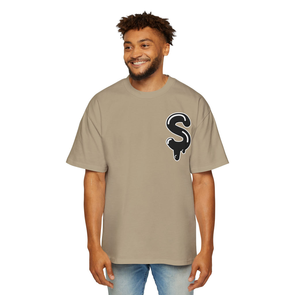 Men's Black Slime Sircle Heavy Oversized Tee
