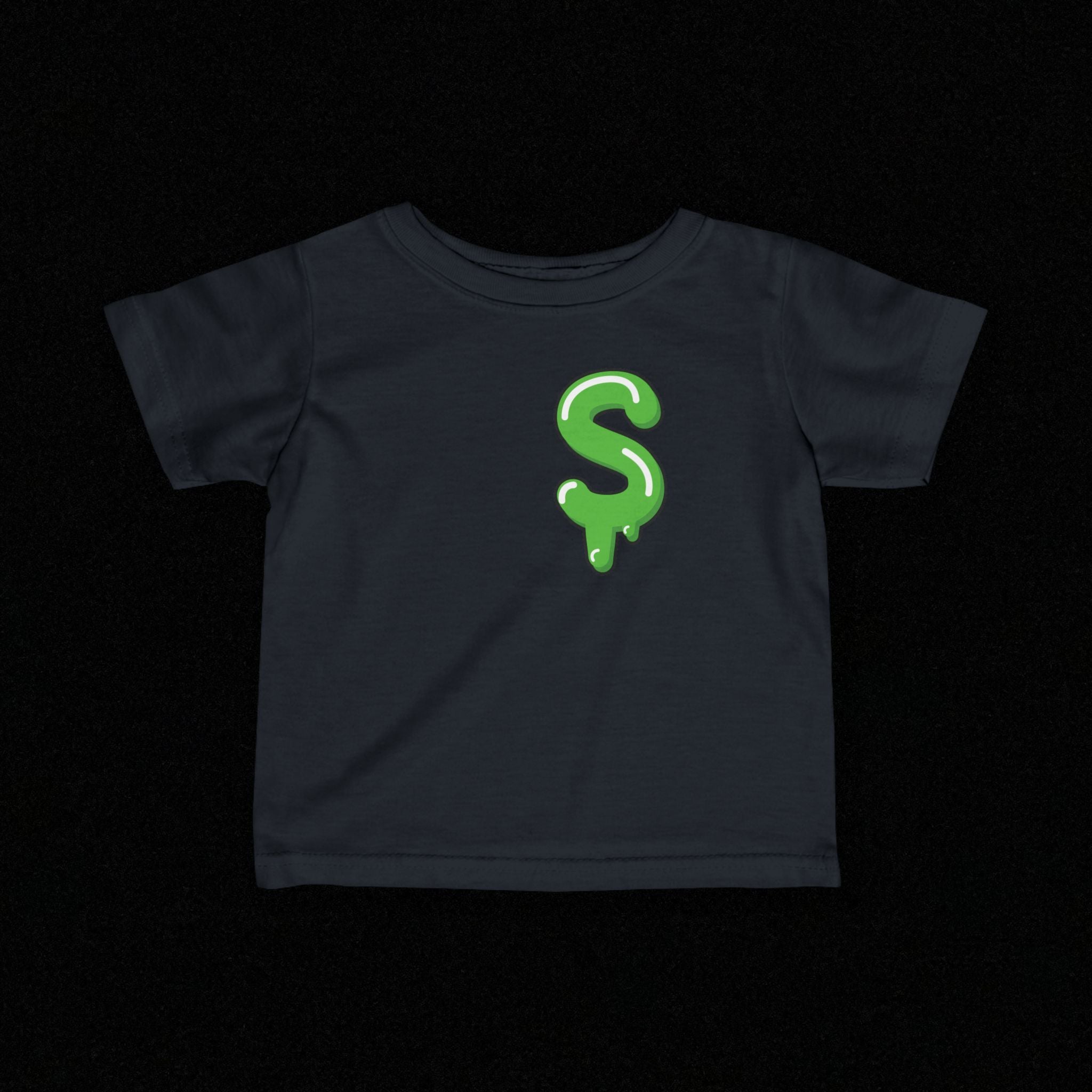 The Slime Shop Infant Fine Jersey Tee — Red / Green Slime Sircle
