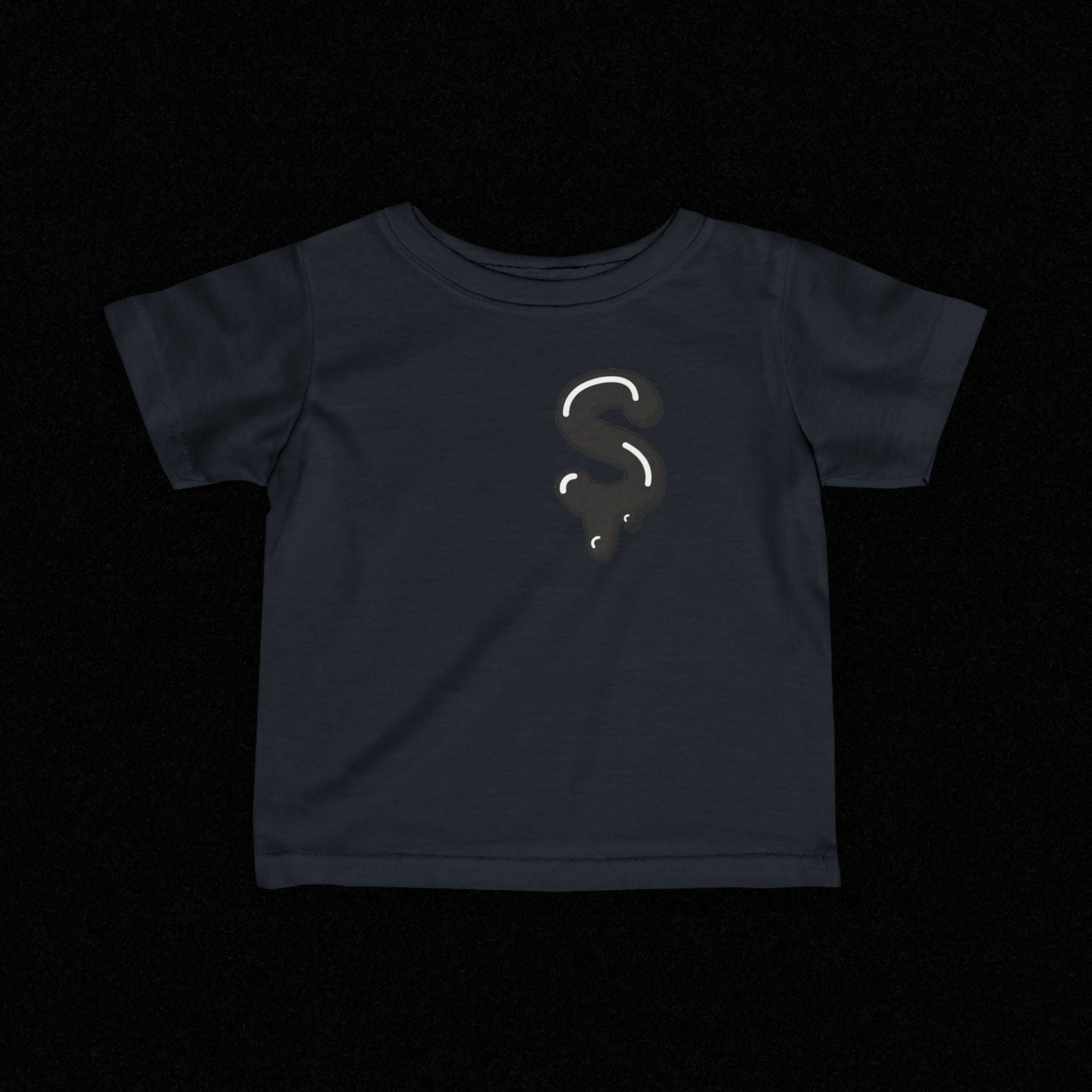 The Slime Shop Infant Fine Jersey Tee — Charcoal / Black Slime Sircle