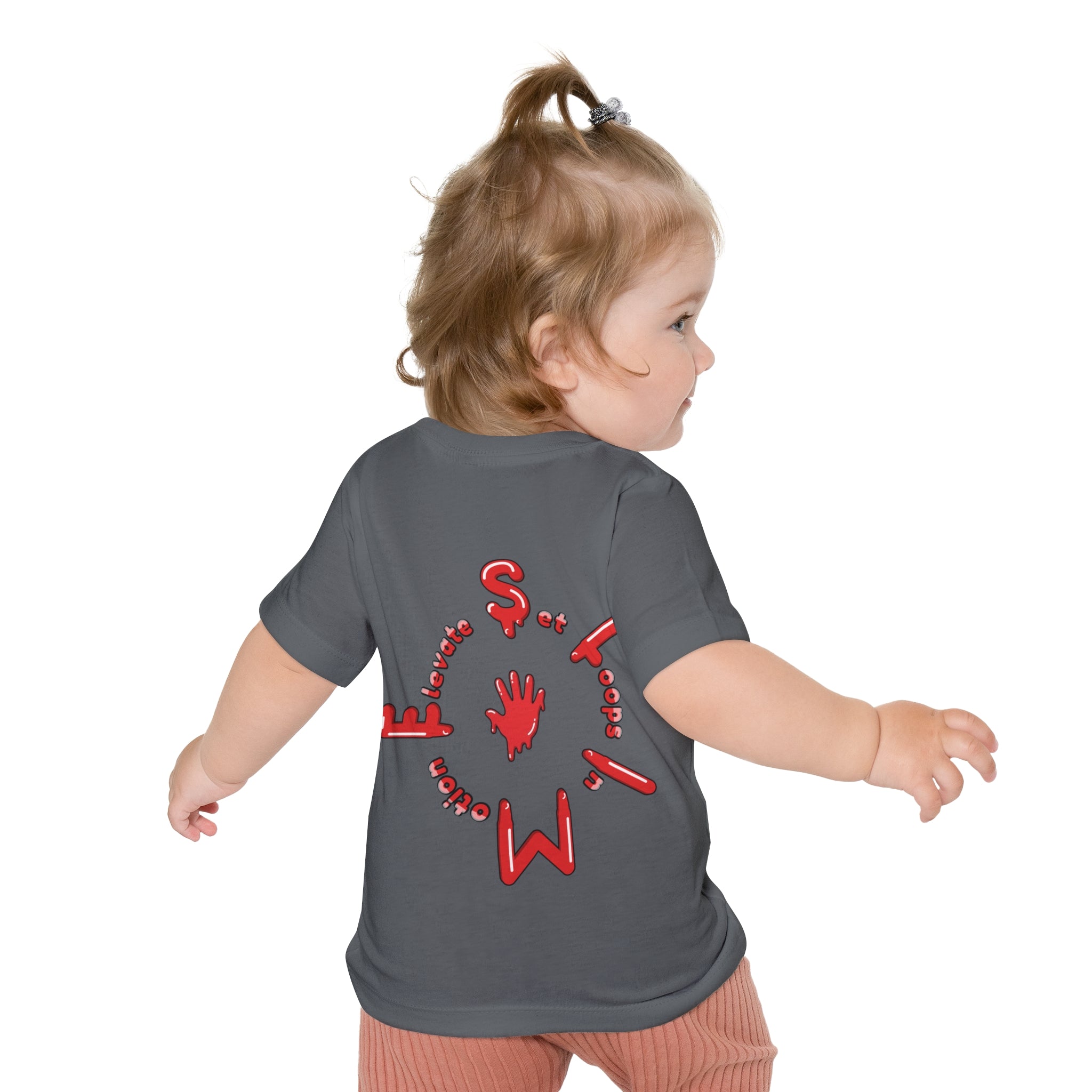 The Slime Shop Baby Tee — Royal Blue / Red Slime Sircle