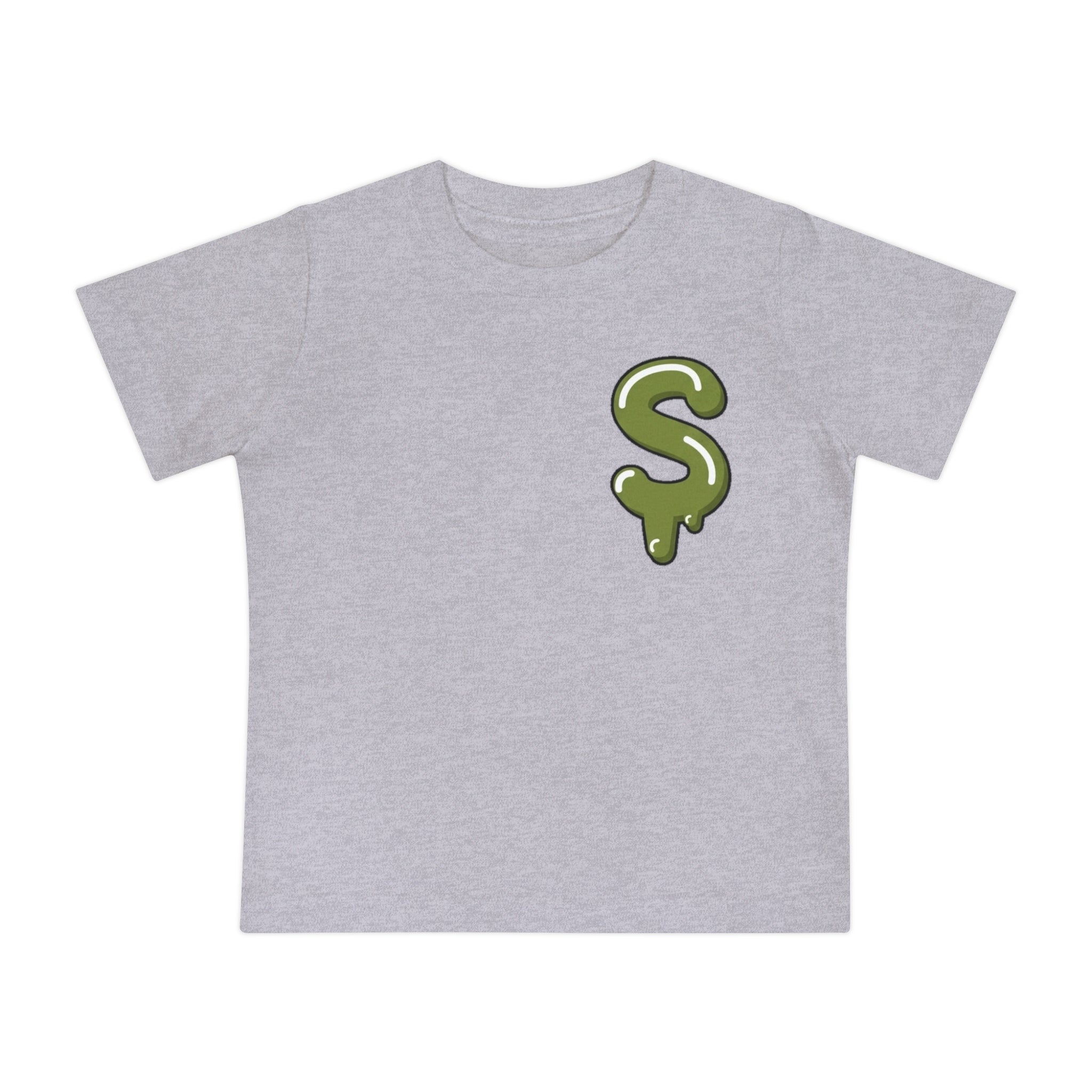 The Slime Shop Baby Tee — Asphalt / Green Slime Sircle