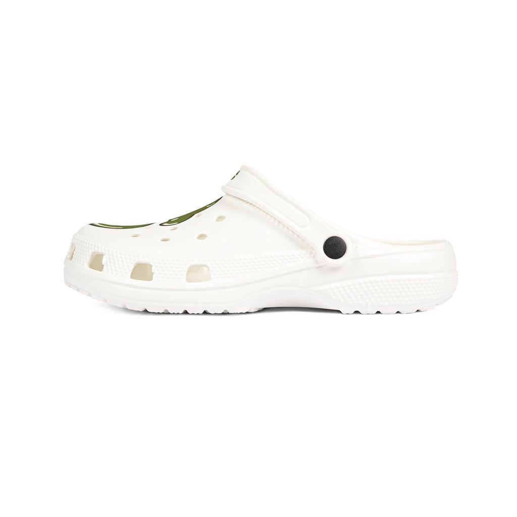 The Slime Shop Foam Clogs — Olive / Slime Drip