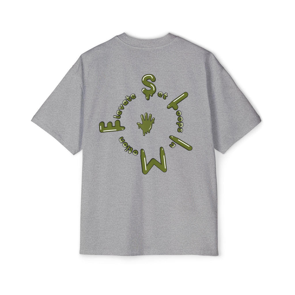 The Slime Shop Heavy Oversized Tee — Brown / Olive Slime Sircle