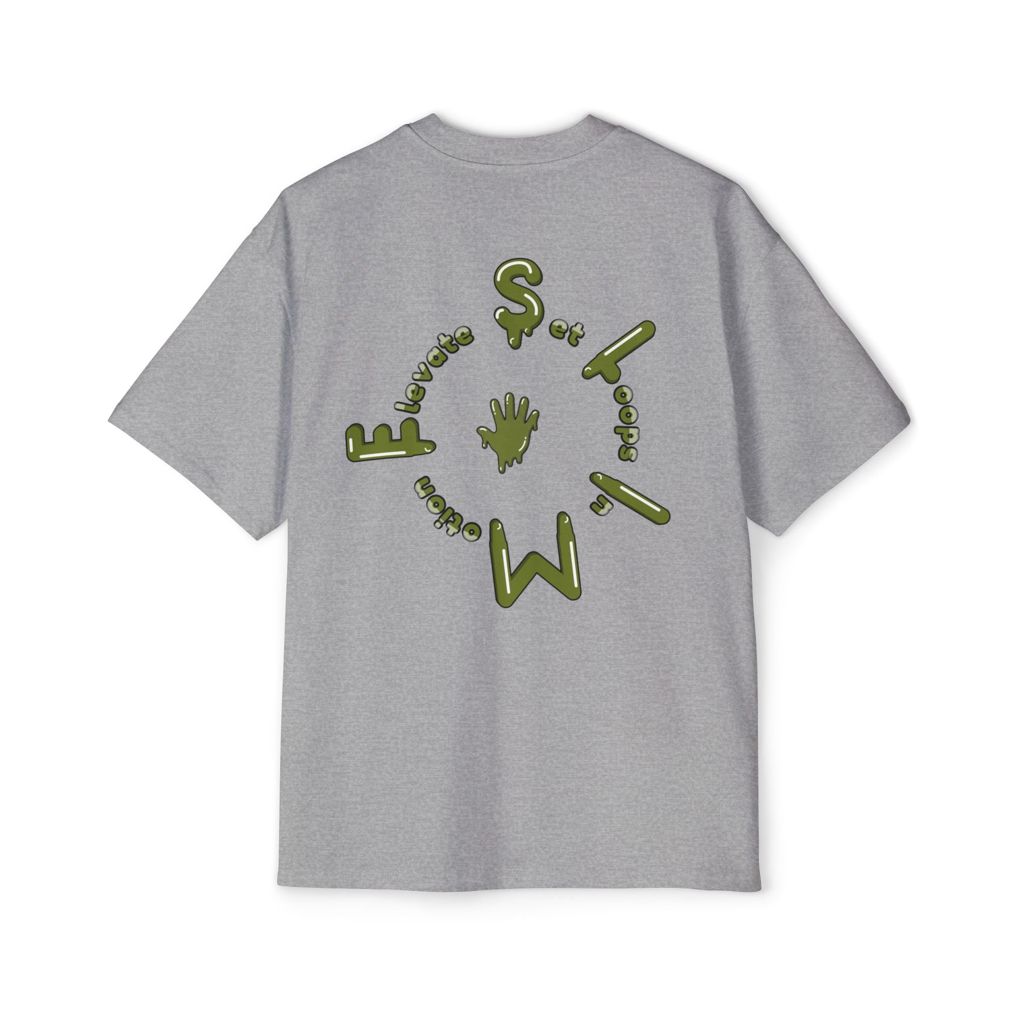 The Slime Shop Heavy Oversized Tee — Brown / Olive Slime Sircle