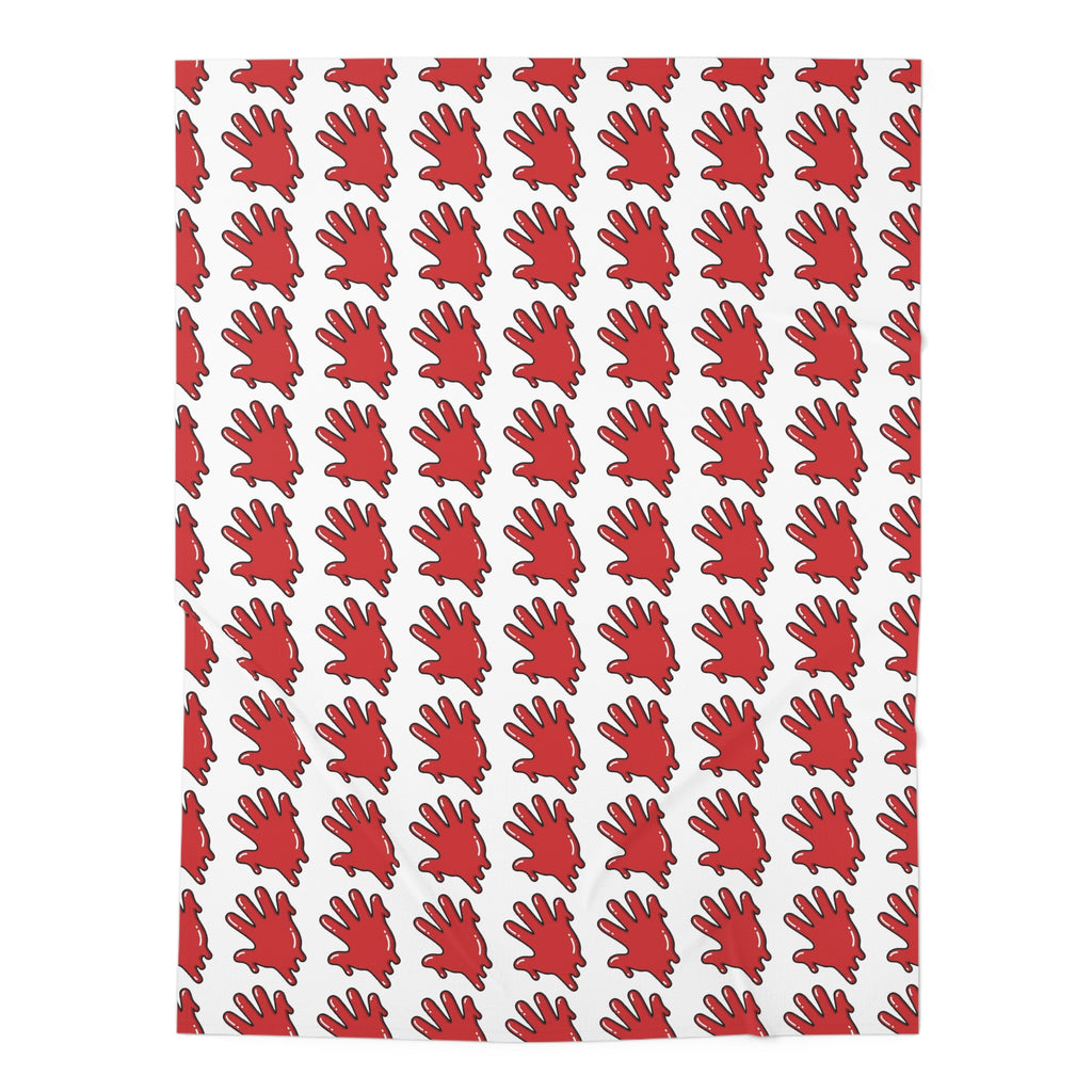 The Slime Shop Baby Swaddle Blanket — White / Red Slime In 5