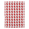 The Slime Shop Baby Swaddle Blanket — White / Red Slime In 5