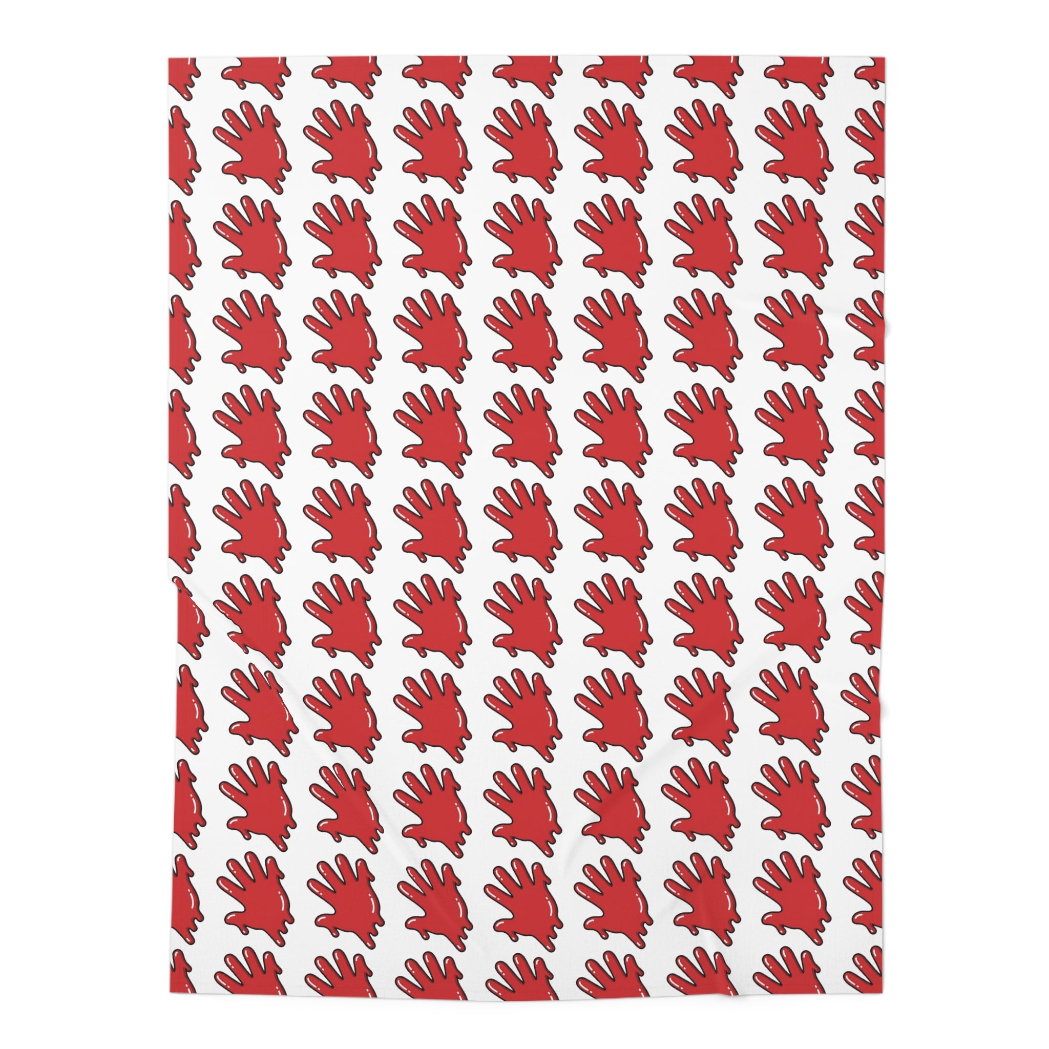 The Slime Shop Baby Swaddle Blanket — White / Red Slime In 5