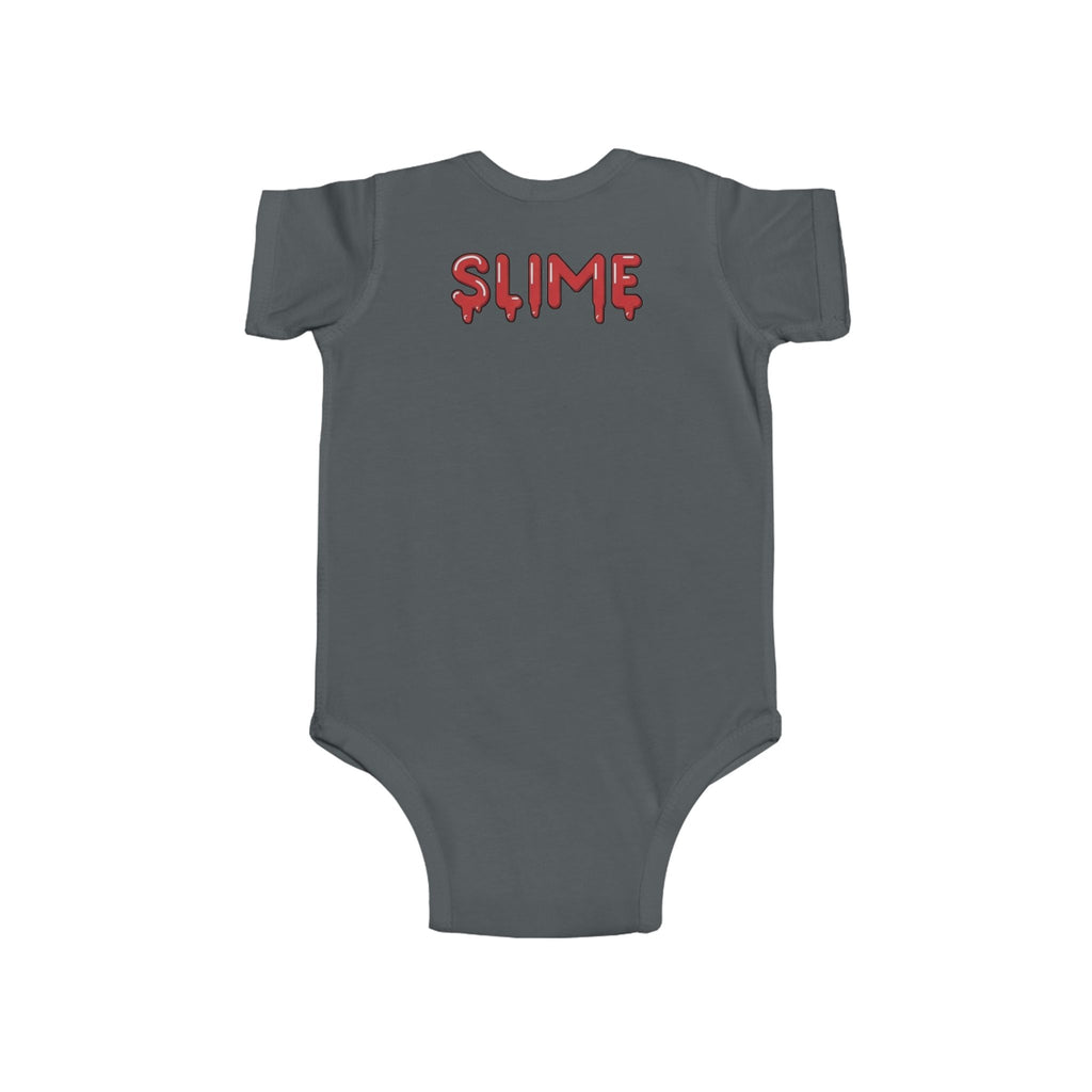 The Slime Shop Infant Fine Jersey Bodysuit — Light Blue / Red Slime In 5