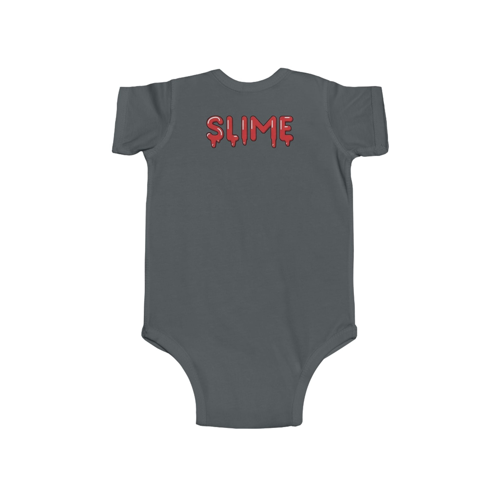 The Slime Shop Infant Fine Jersey Bodysuit — Light Blue / Red Slime In 5