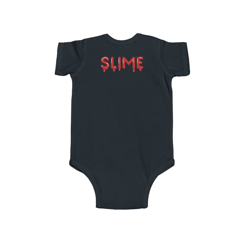 The Slime Shop Infant Fine Jersey Bodysuit — Light Blue / Red Slime In 5