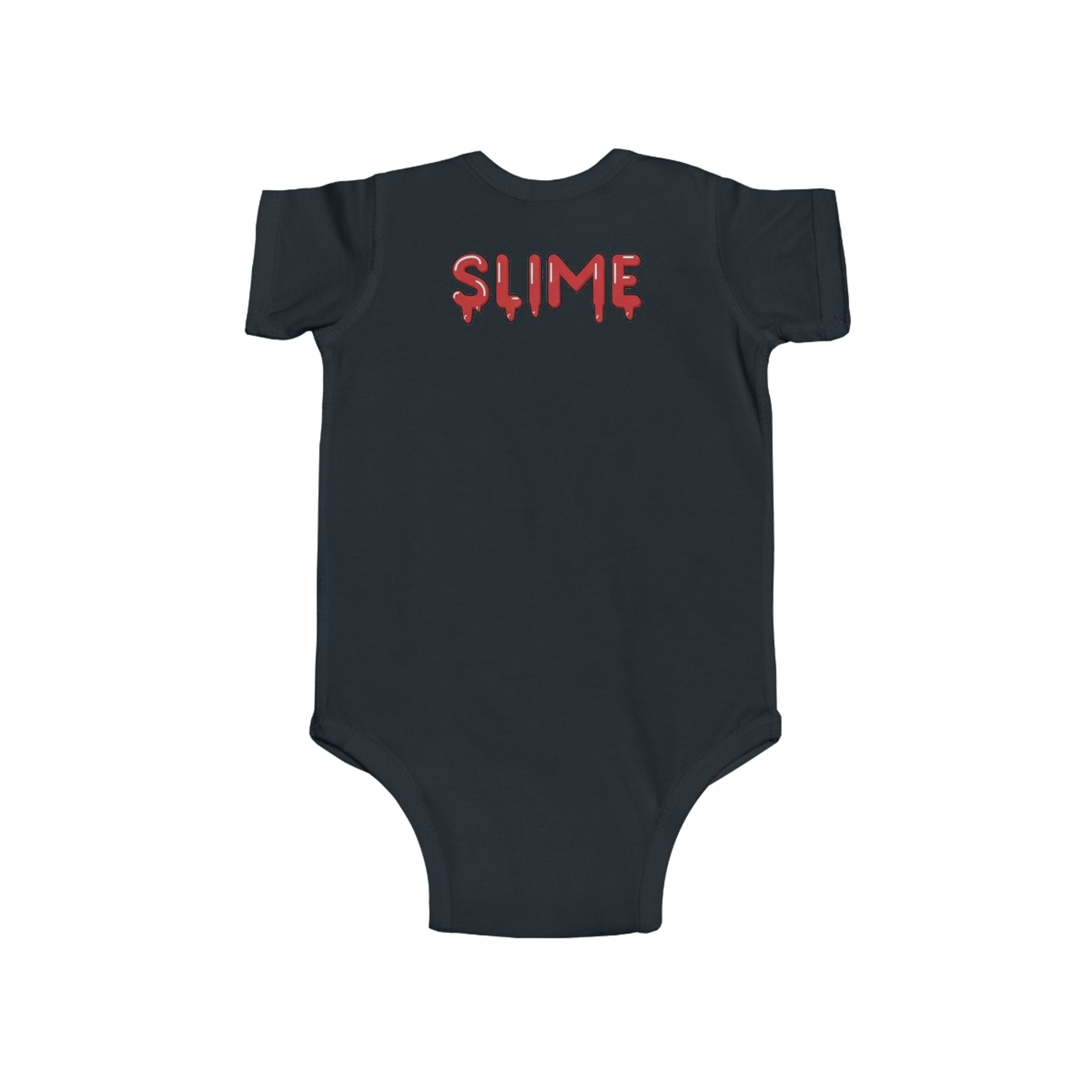 The Slime Shop Infant Fine Jersey Bodysuit — Light Blue / Red Slime In 5