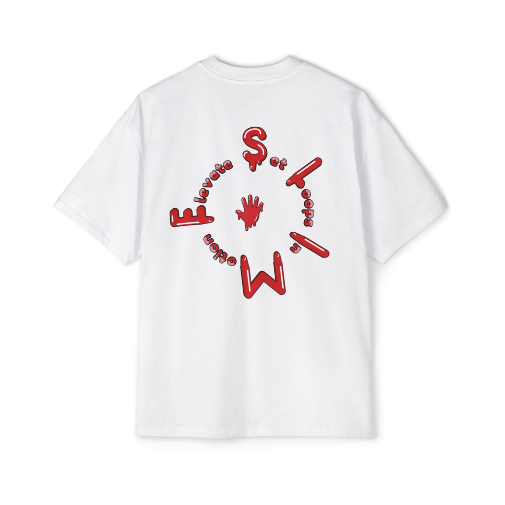 The Slime Shop Men's Heavy Oversized Tee — Black / Red Slime Sircle