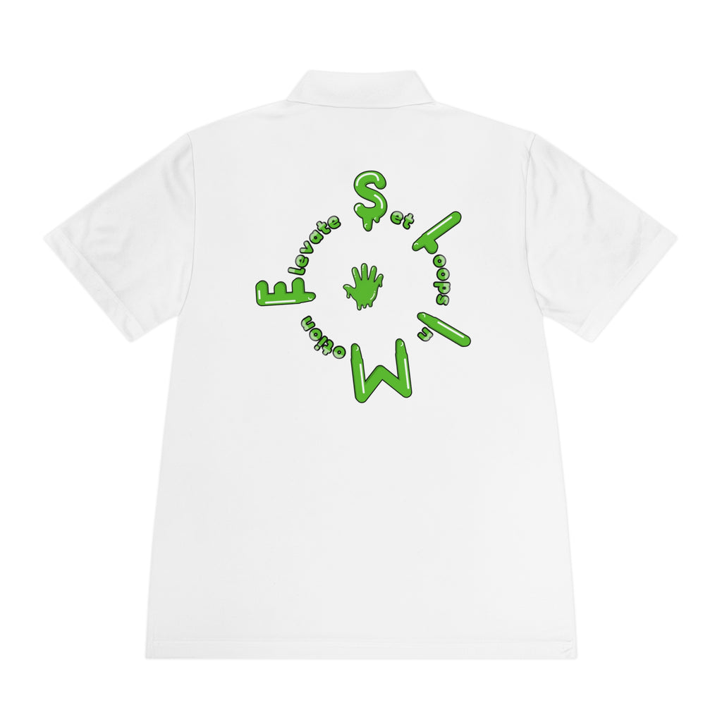 The Slime Shop Sport Polo — Black / Green Slime Sircle