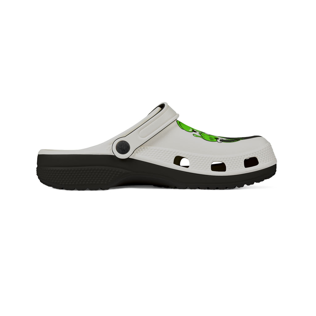 The Slime Shop EVA Foam Clogs — White / Black Slime In 5