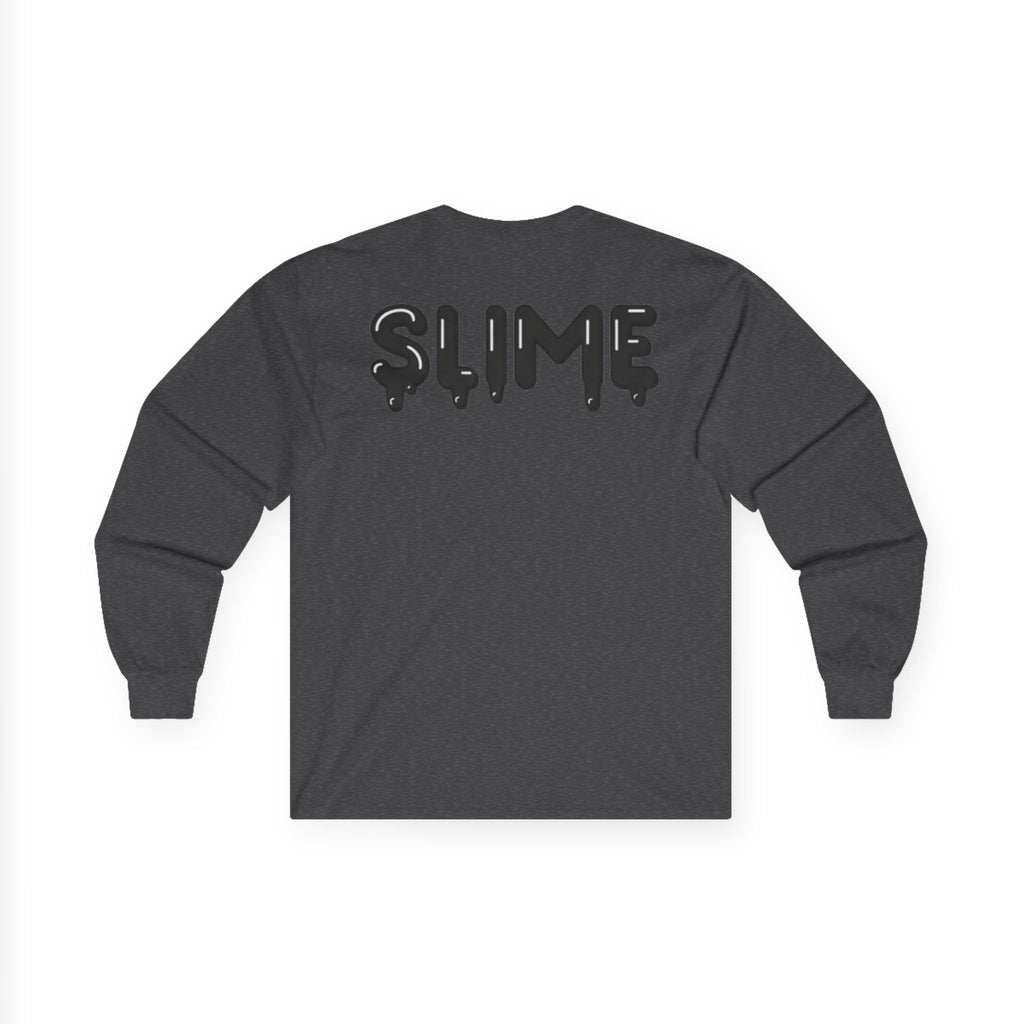 The Slime Shop Ultra Cotton Long-Sleeve — White / Black Slime-$