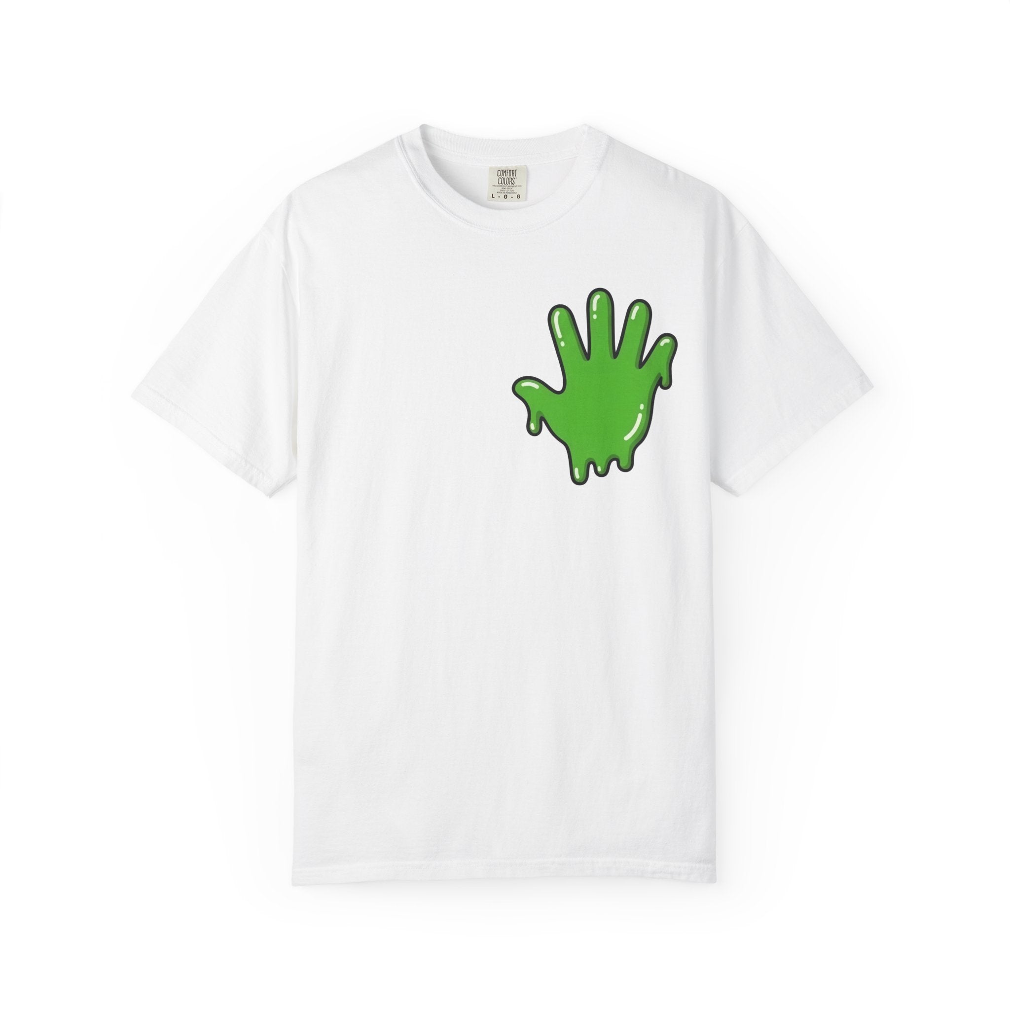 The Slime Shop Signature Tee — White / Green Slime In 5