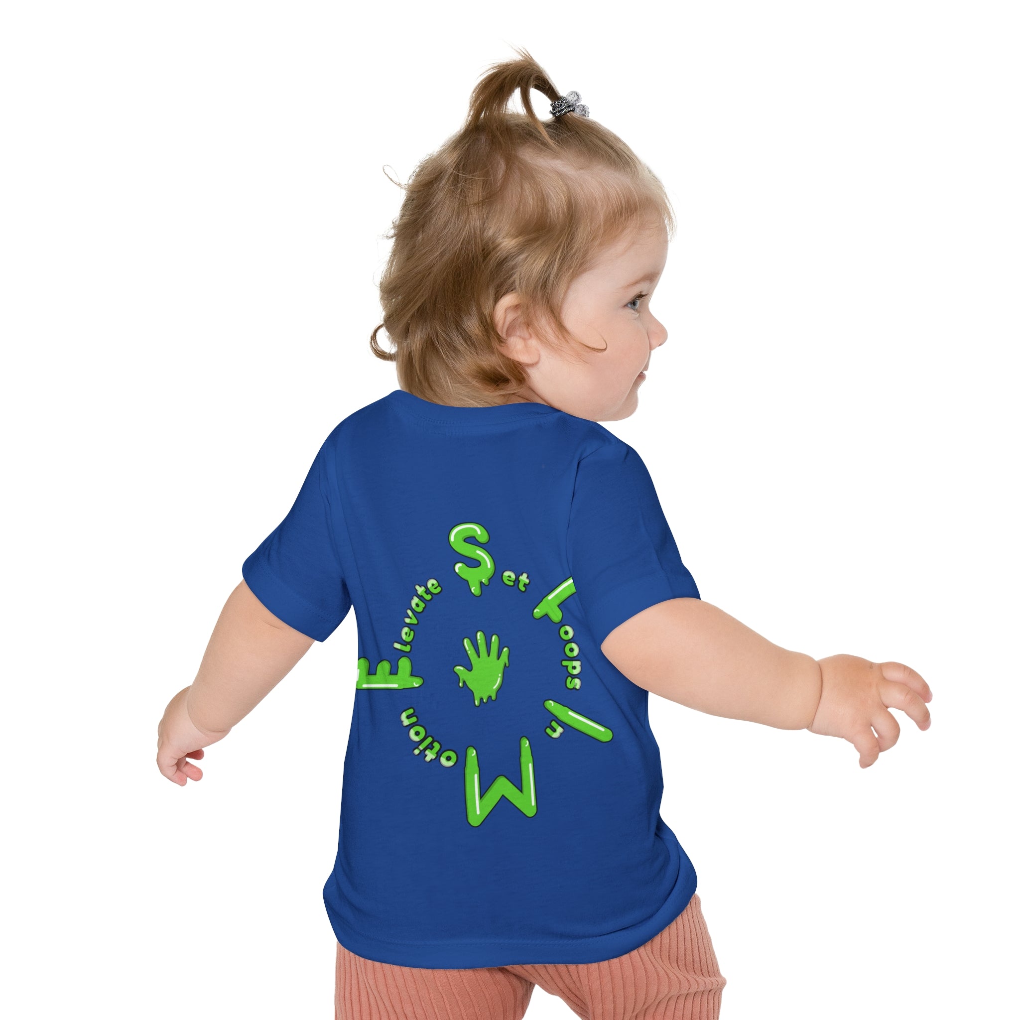 The Slime Shop Baby Tee — Royal Blue / Green Slime Sircle