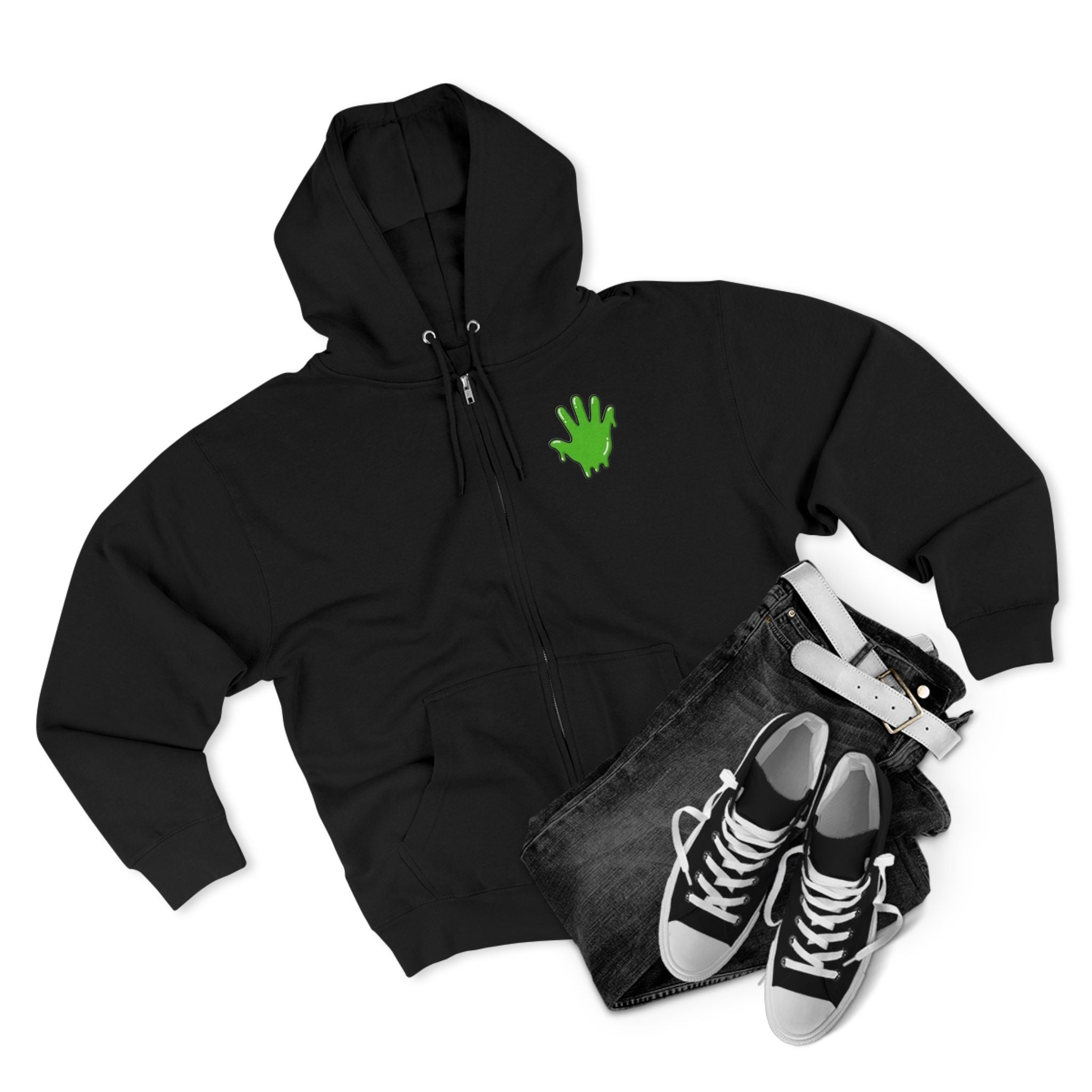 The Slime Shop Zip Hoodie — Heather / Green Slime In 5
