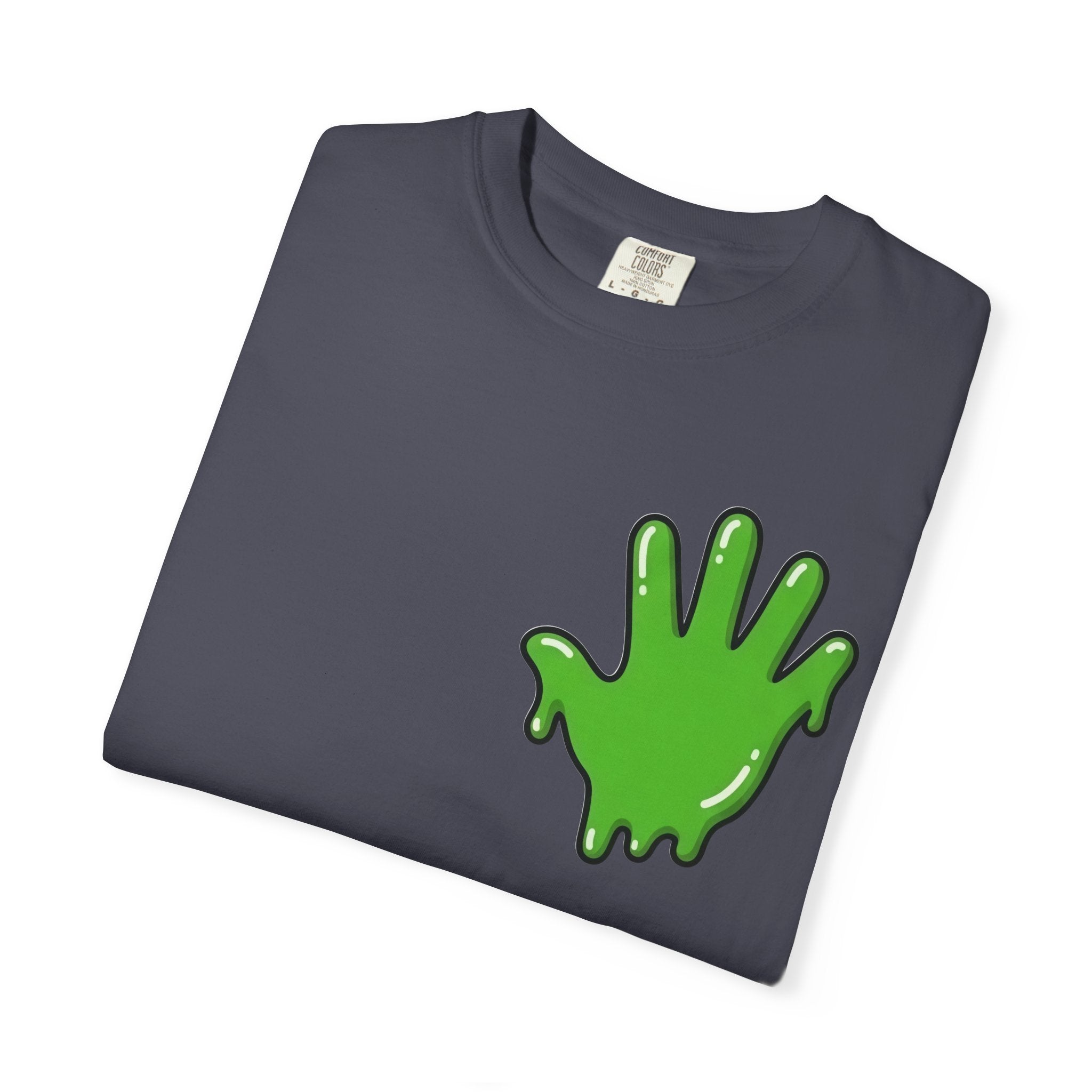 The Slime Shop Signature Tee — White / Green Slime In 5
