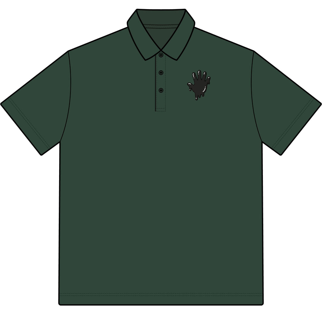 The Slime Shop Pique Polo — White / Black Slime In 5