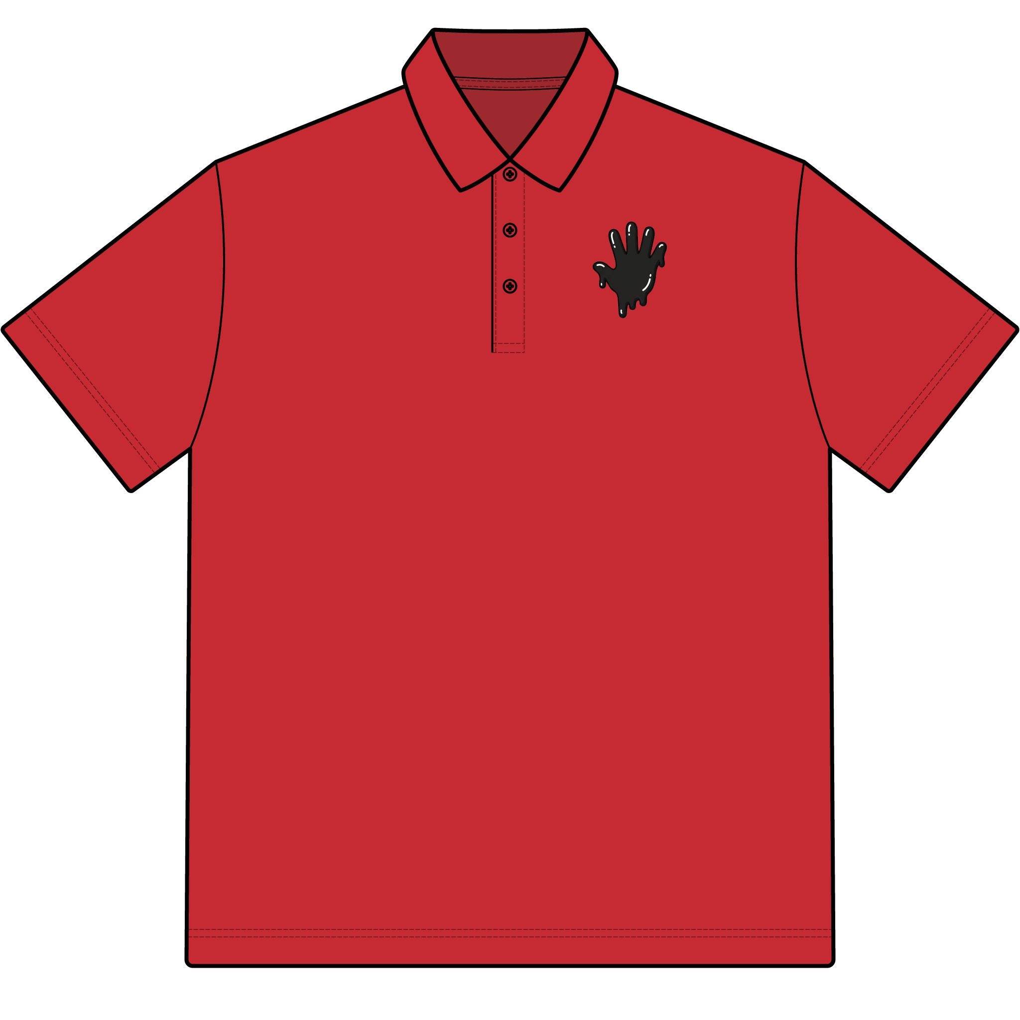 The Slime Shop Pique Polo — White / Black Slime In 5