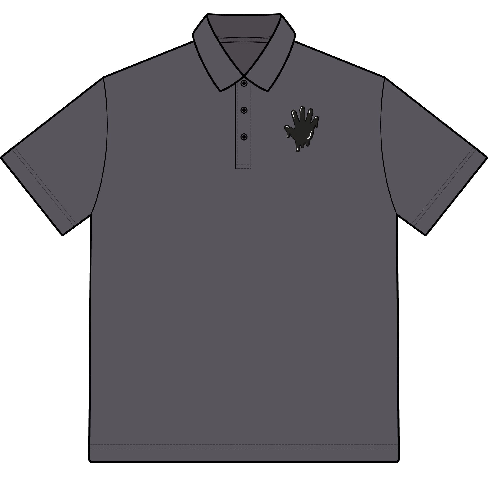 The Slime Shop Pique Polo — White / Black Slime In 5