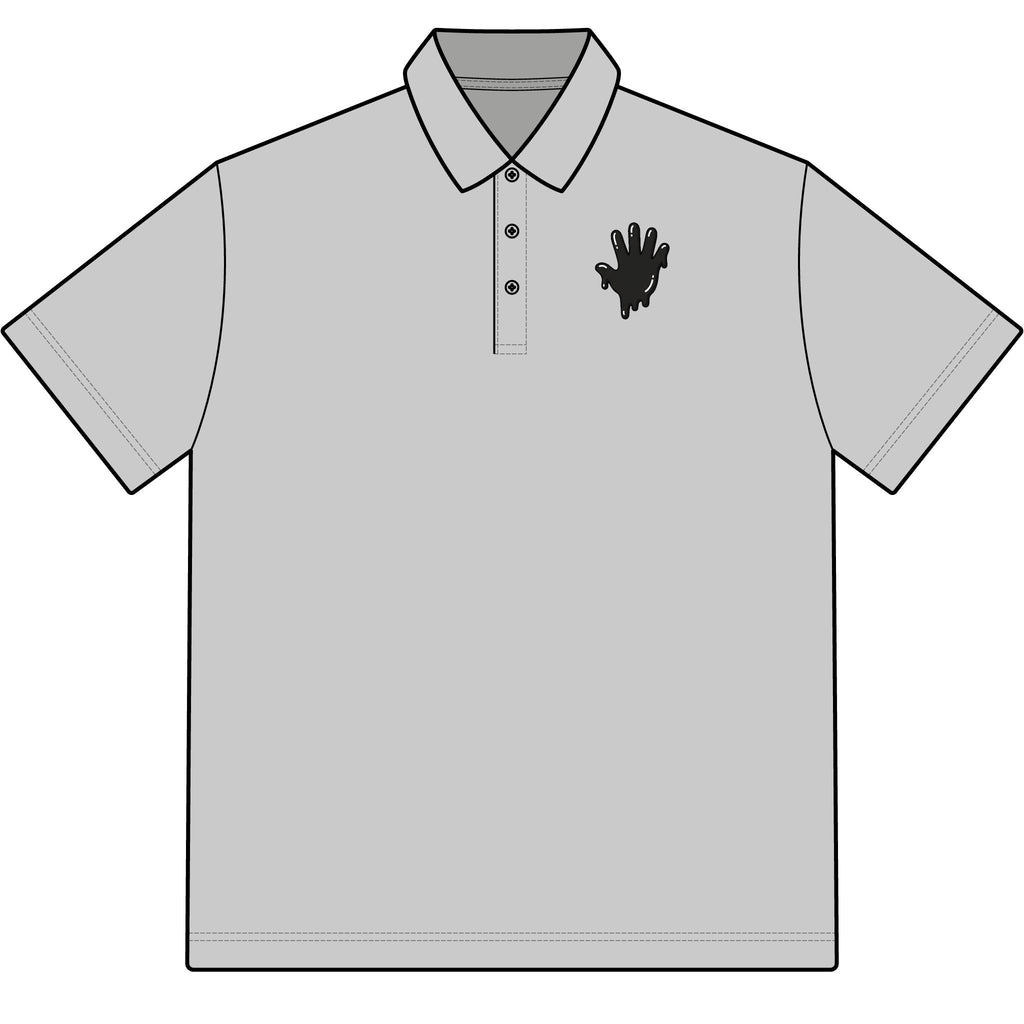 The Slime Shop Pique Polo — White / Black Slime In 5