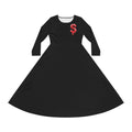 The Slime Shop Women's Long Sleeve Dance Dress — Black / Red Slime $
