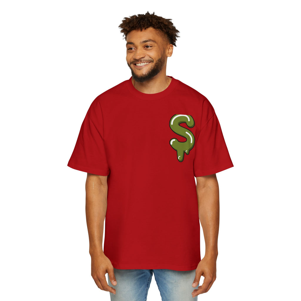 The Slime Shop Men's Oversized Tee — White / Olive SLIME
