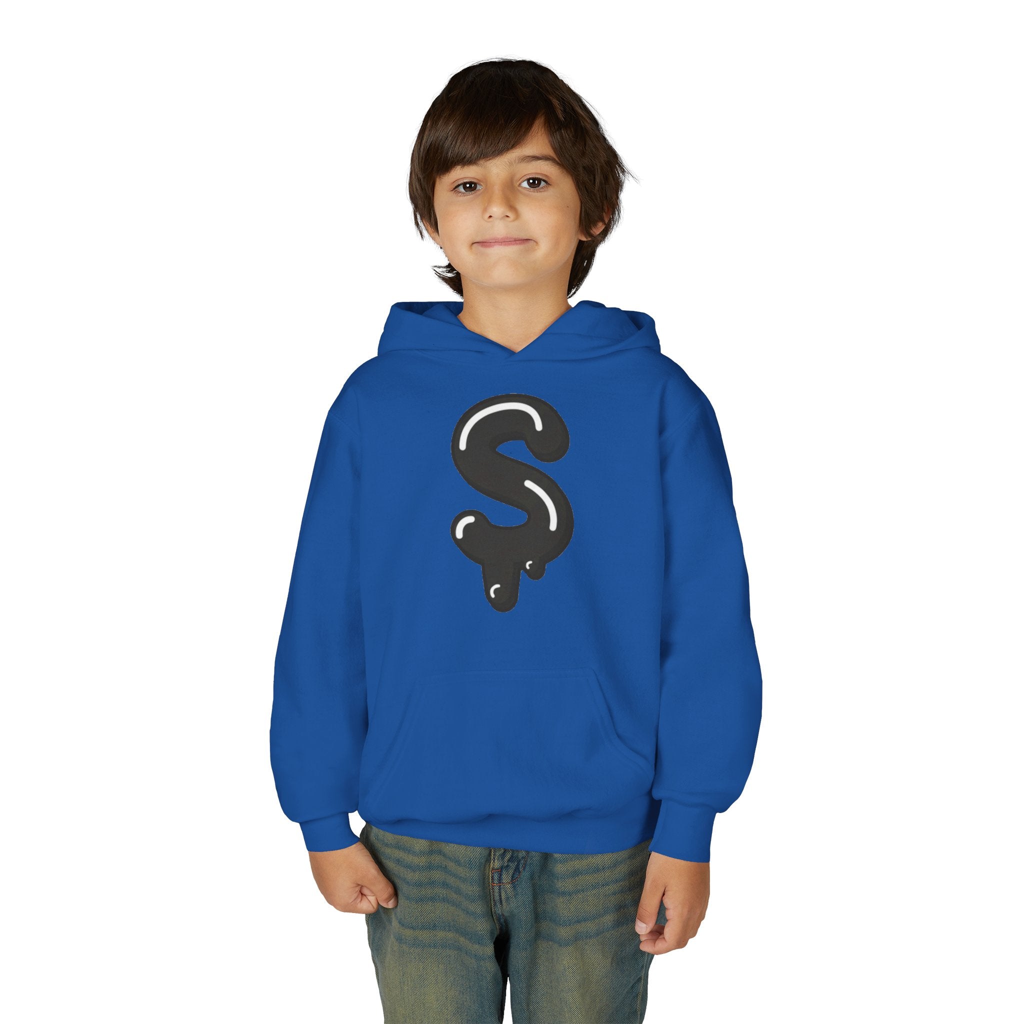 The Slime Shop Youth Hoodie — Royal Blue / Black Slime $