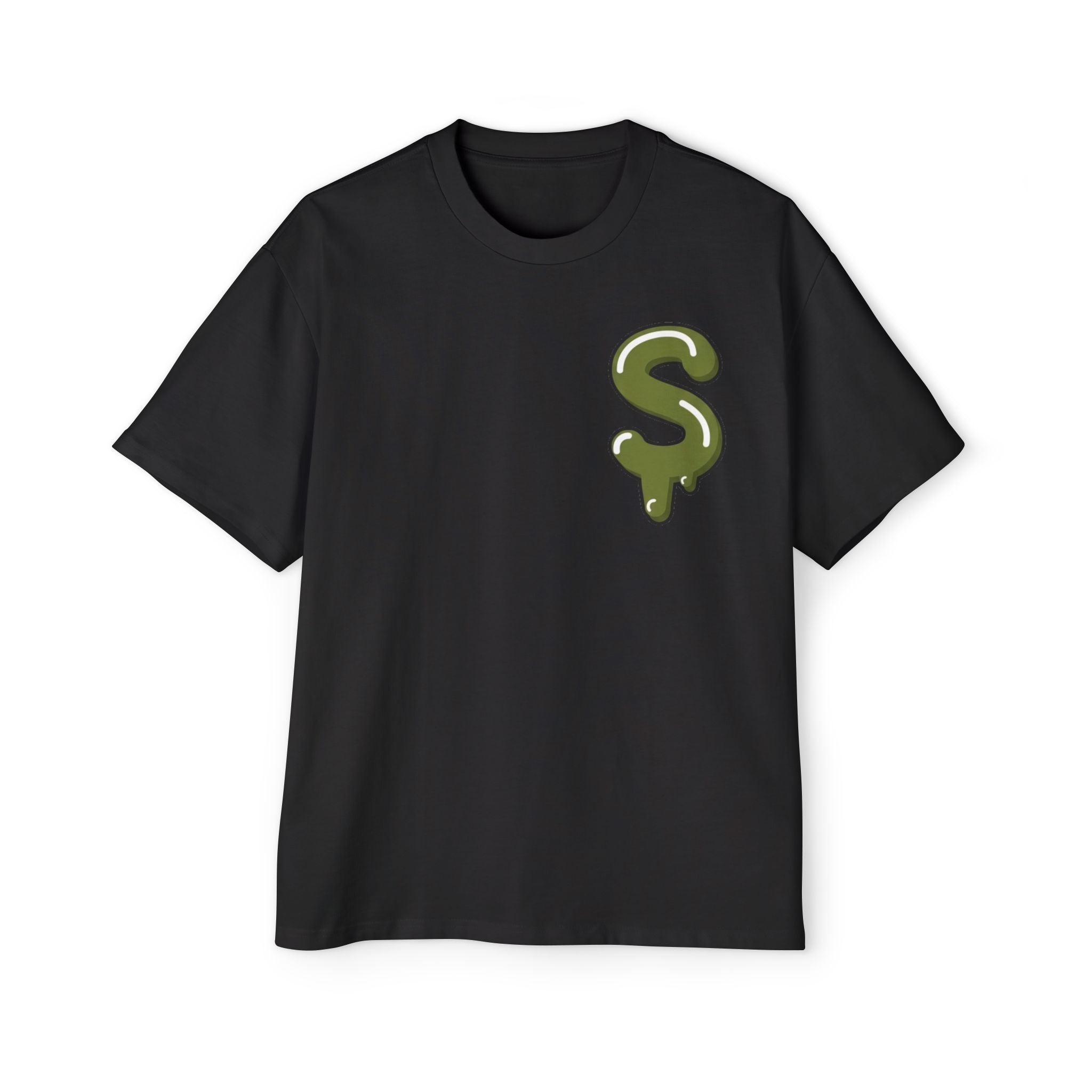 The Slime Shop Heavy Oversized Tee — Brown / Olive Slime Sircle