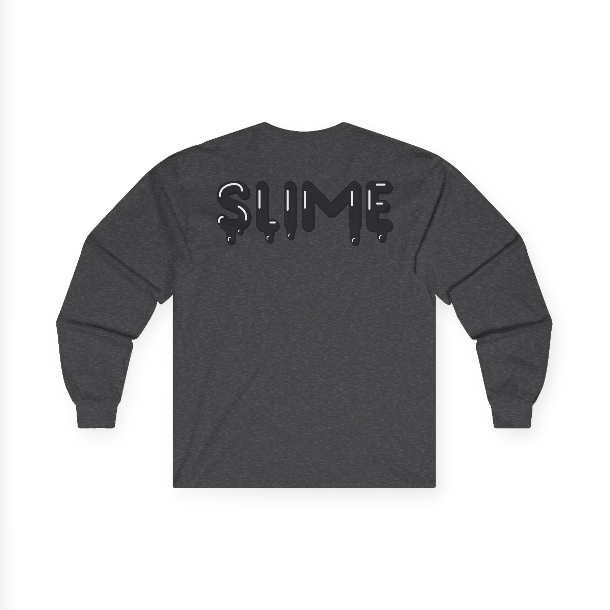 The Slime Shop Ultra Cotton Long-Sleeve — White / Black Slime $