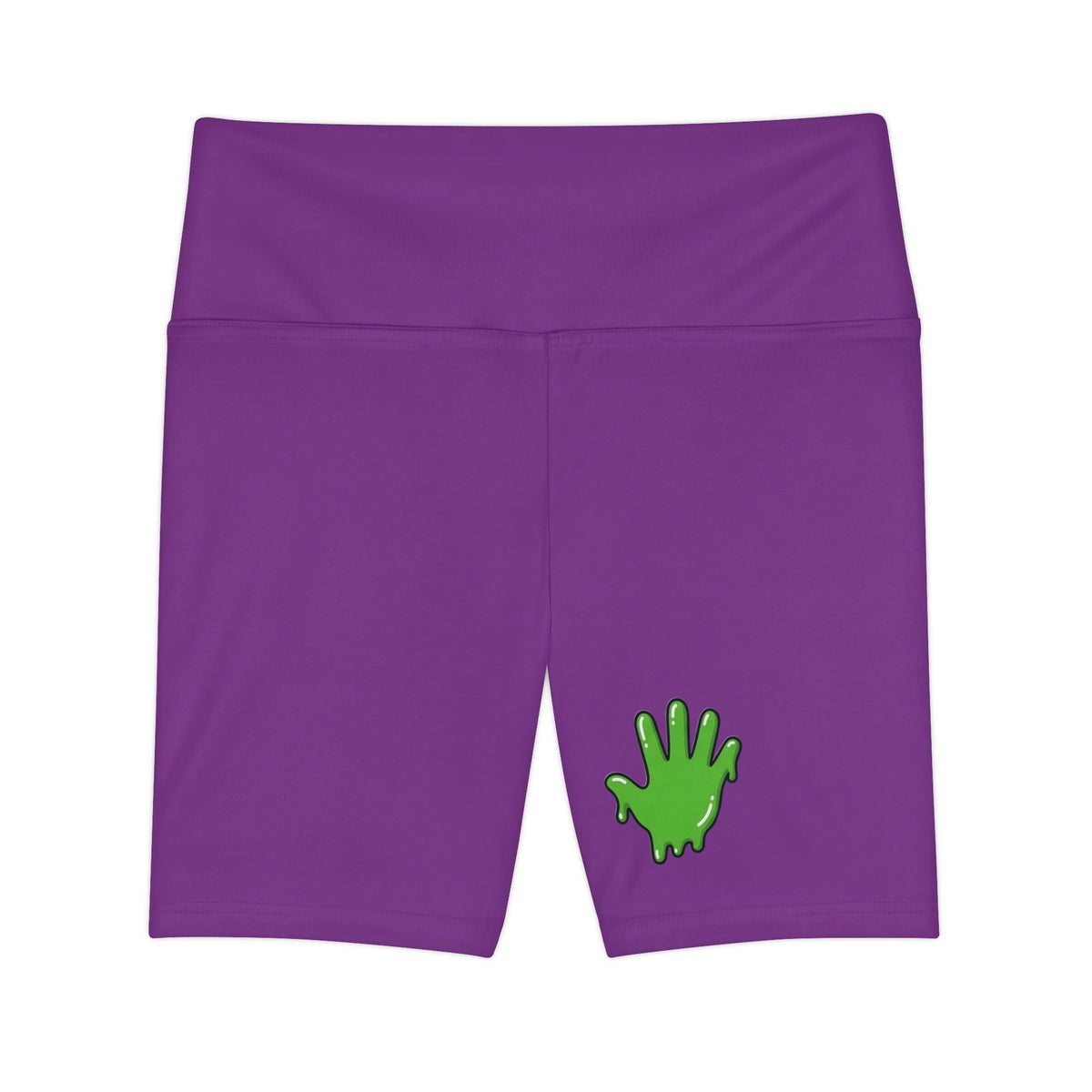 Women's Purple/SG Slime In 5 Workout Shorts