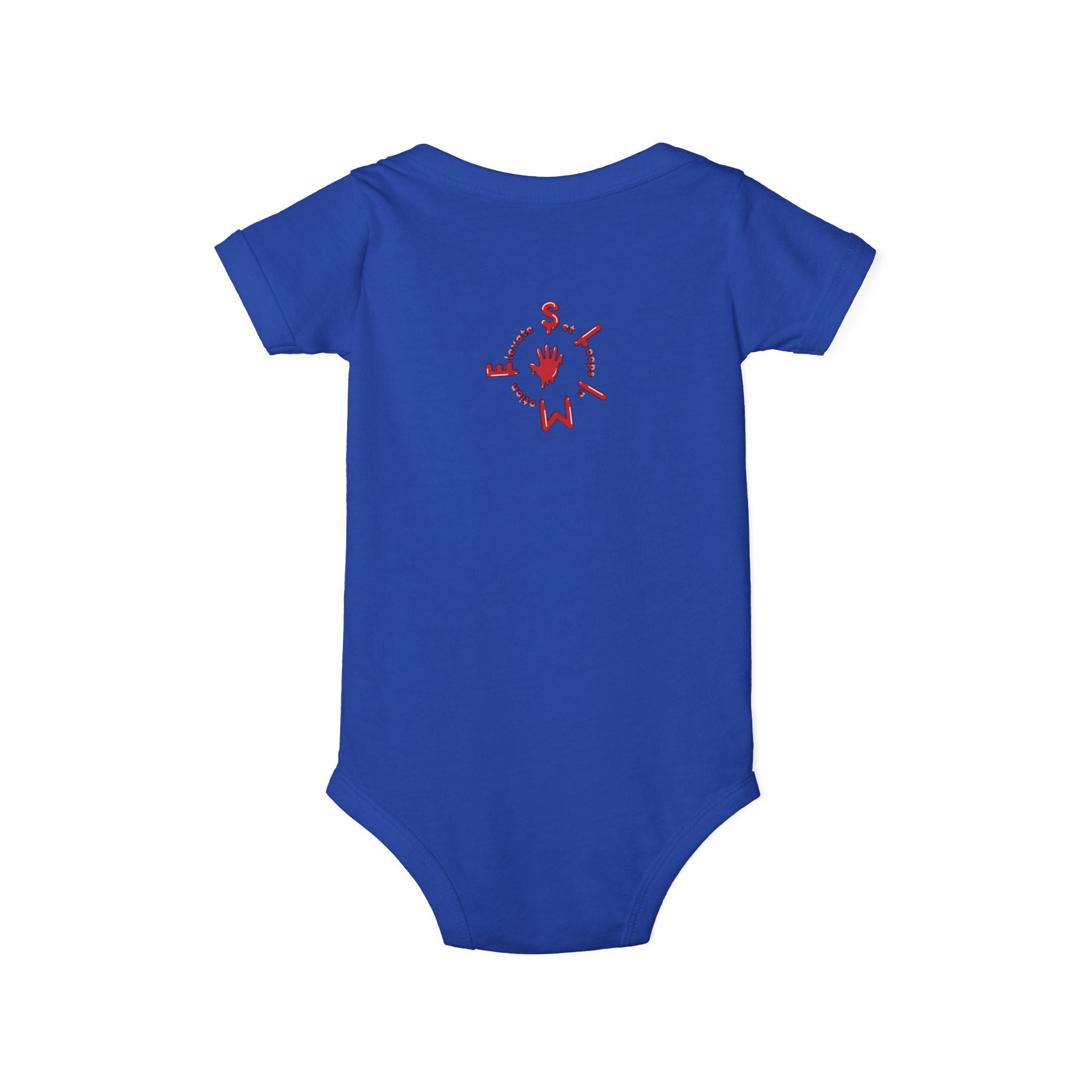 The Slime Shop Infant Jersey One Piece — Navy / Red Slime $