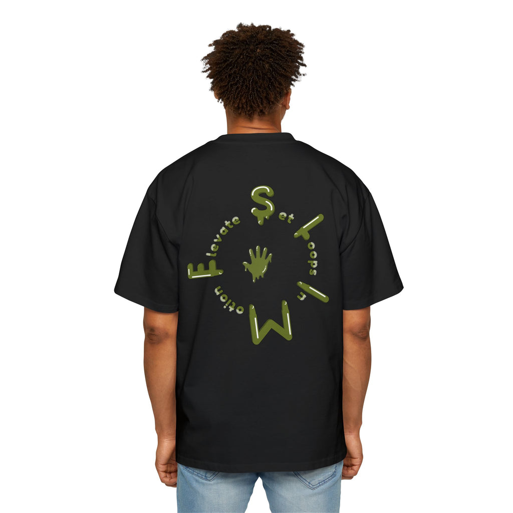 The Slime Shop Heavy Oversized Tee — Brown / Olive Slime Sircle