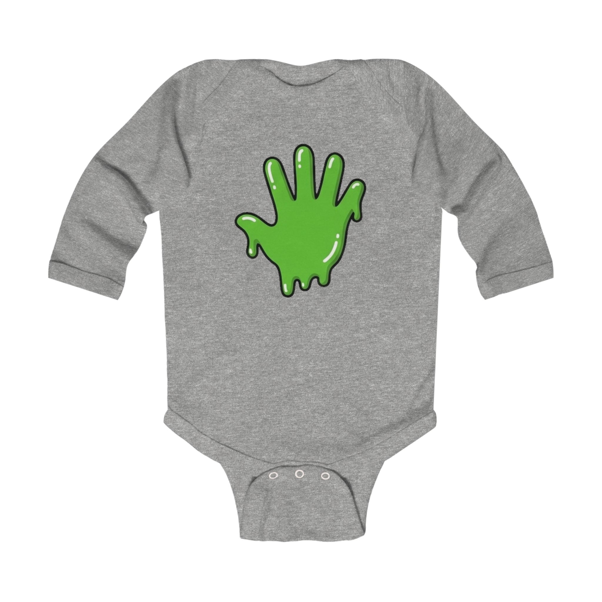 The Slime Shop Infant Long-Sleeve Bodysuit — Red / Green Slime In 5