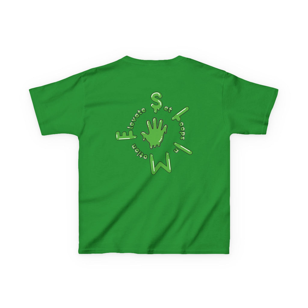 The Slime Shop Kids Tee — Royal Blue / Green Slime Sircle